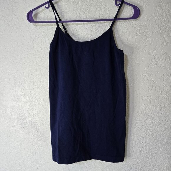 Cato Tank Top Womens Medium Navy Blue Stretch Spaghetti Strap Camisole Layering - Picture 1 of 7